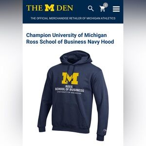 University of Michigan Ross Business School hoodie